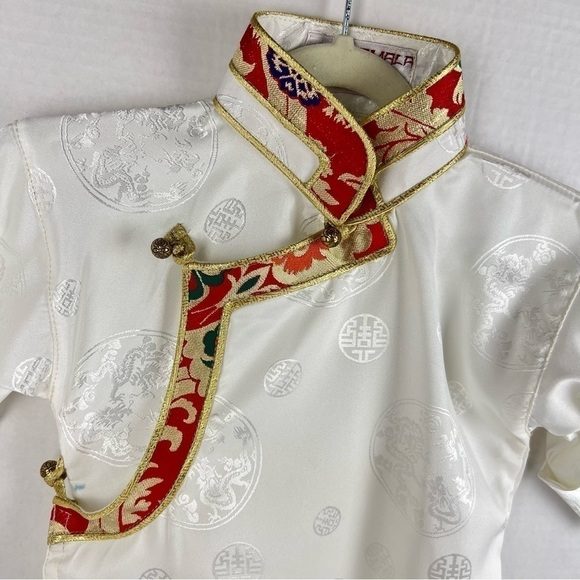 🩷 Kids, Tibetan traditional top, Losar - white/red. - Picture 5 of 11